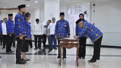Sesmenpora Ambil Sumpah Jabatan 85 Pegawai Dengan Perjanjian Kerja