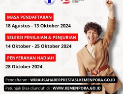Dukung Semangat Wirausaha, Kemenpora Gelar Apresiasi WMP Berprestasi 2024 untuk Wiramuda